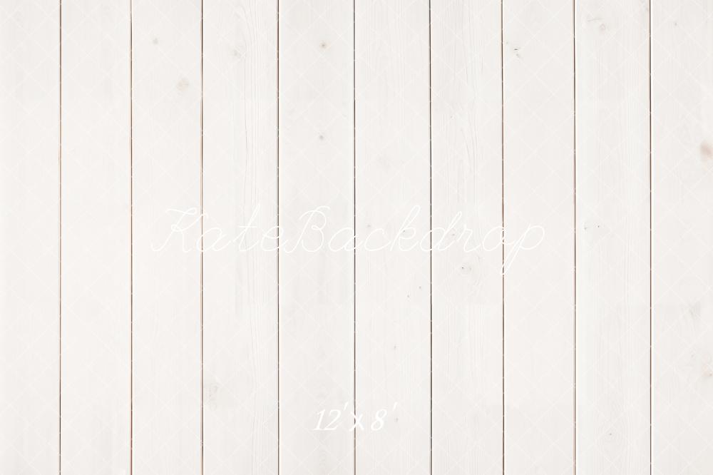 Kate White Wood Plank Floor Printed Backdrop Designed by Emetselch