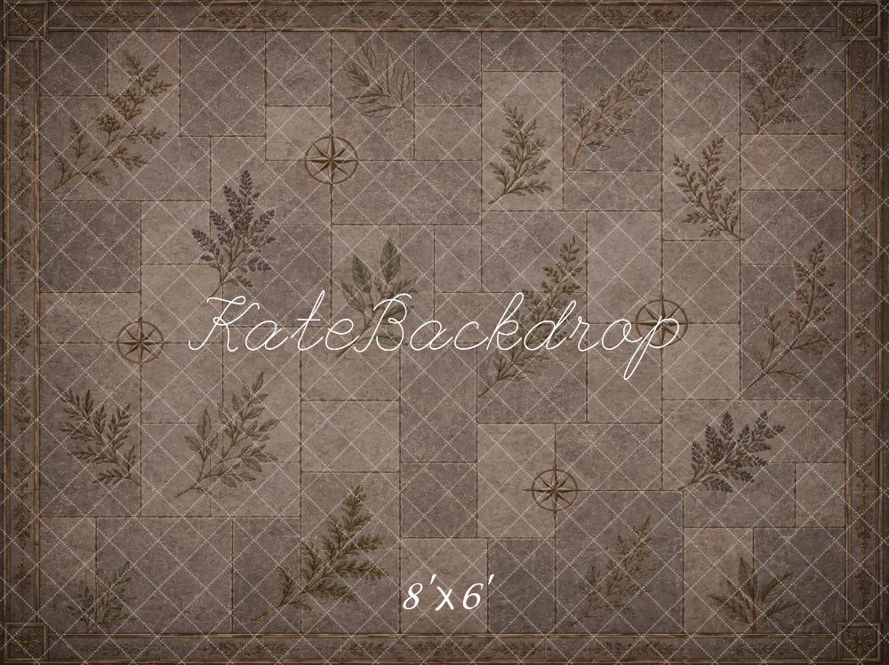 Kate Botanical Compass Tile Pattern Printed Backdrop Designed by Vertigo Productions