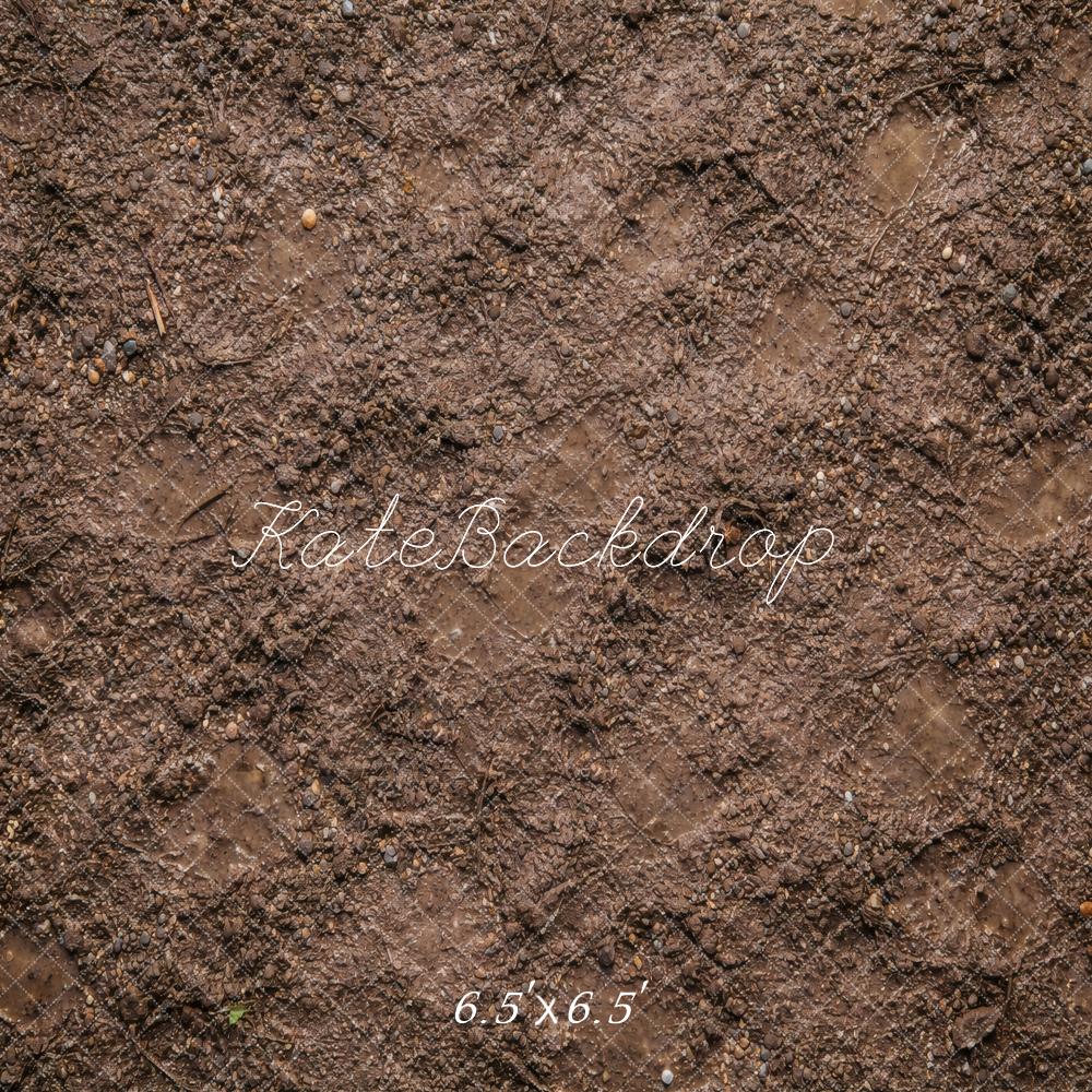 Kate Brown Dirt Ground Texture Floor Printed Backdrop Designed by Vertigo Productions