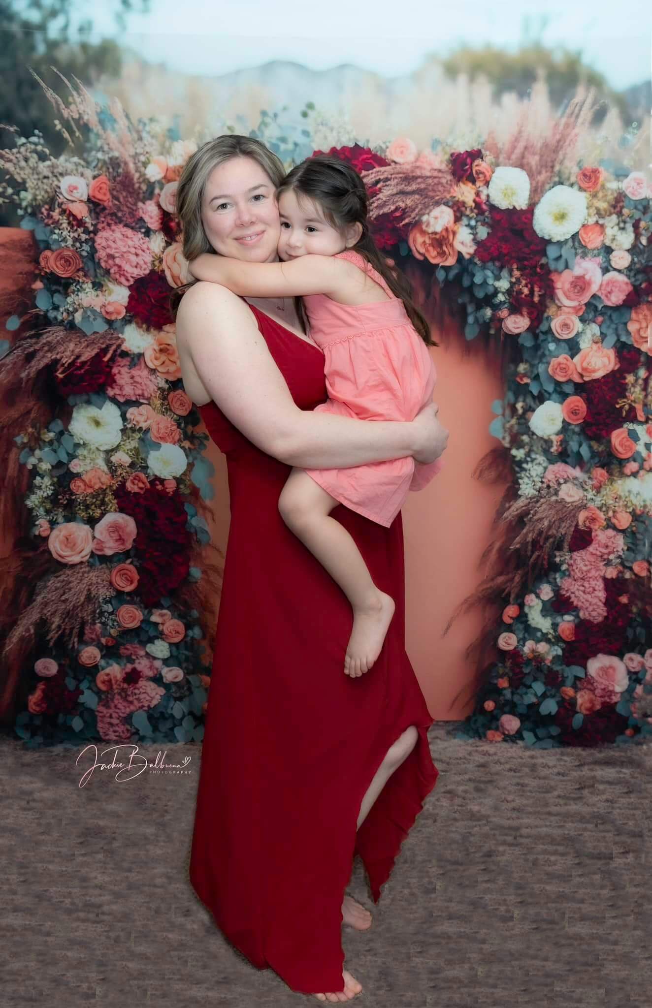 Boho-vrije geest buiten bloemenachtergrond ontworpen door Mini MakeBelieve