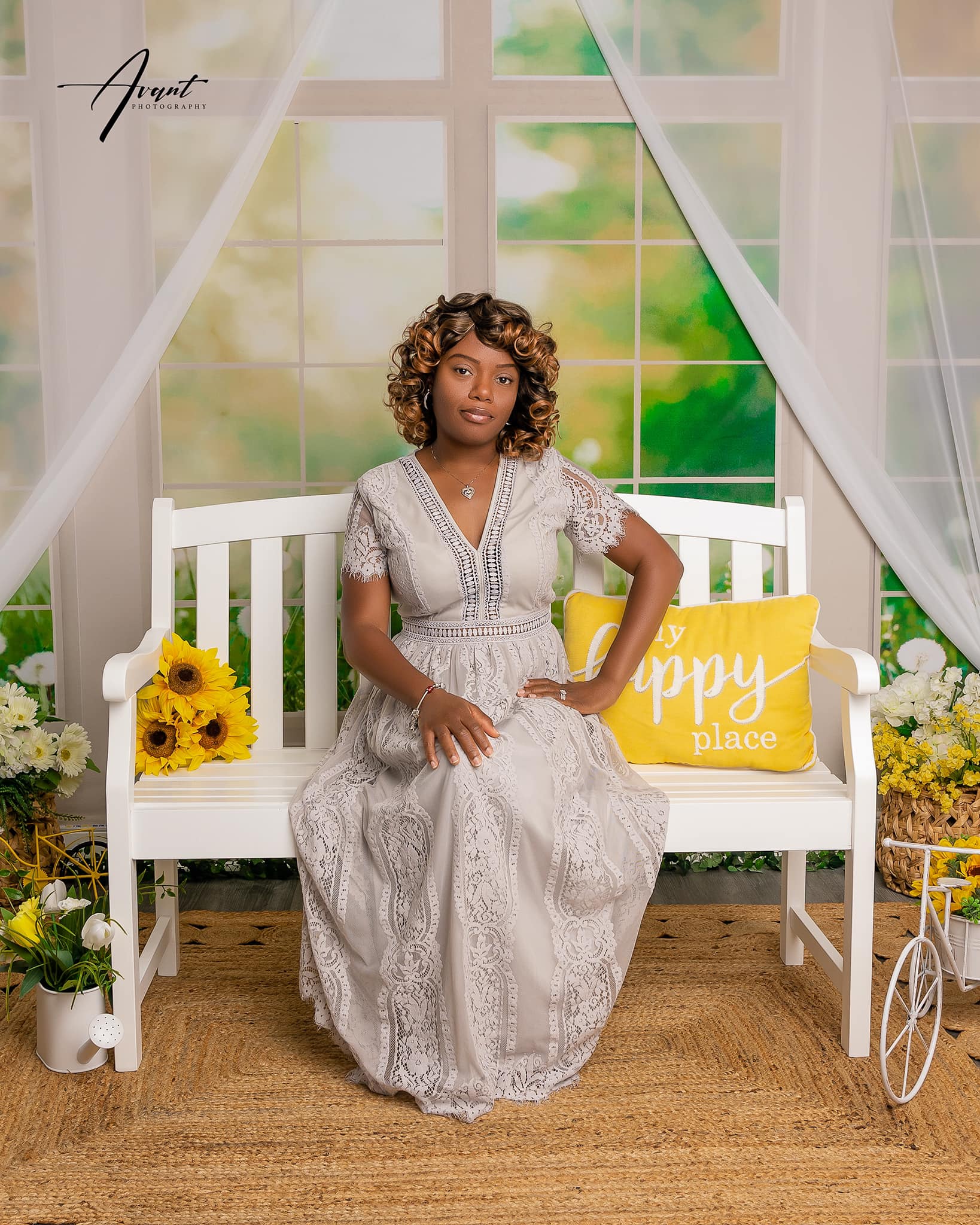 Sfondo in pile per finestra primavera estate giardino disegnato da Emetselch