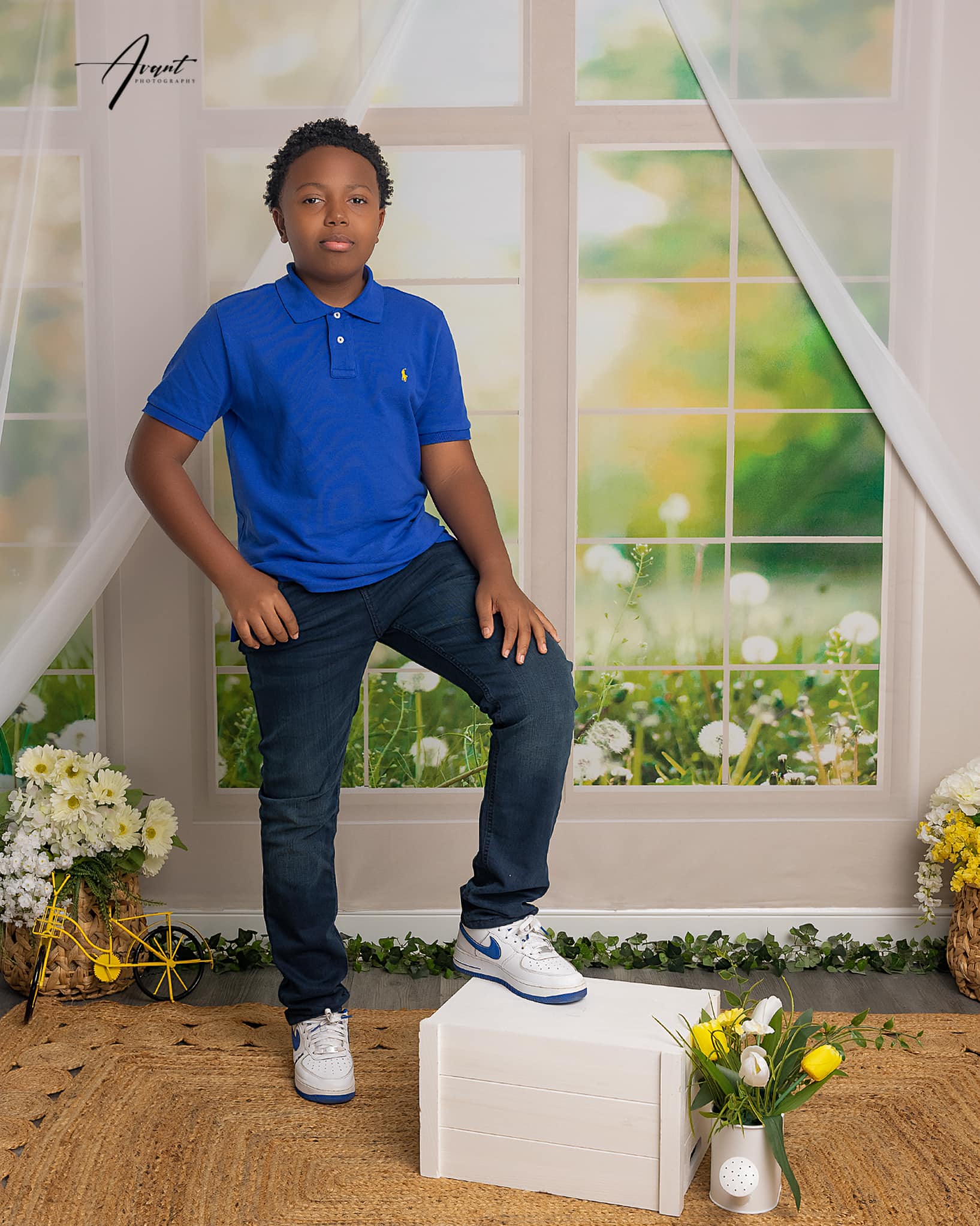 Sfondo in pile per finestra primavera estate giardino disegnato da Emetselch