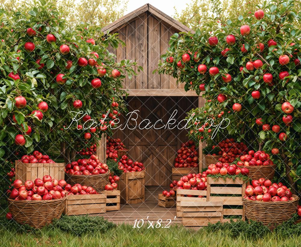 Kate Fall Apple Orchard Barn Backdrop Designed by Emetselch