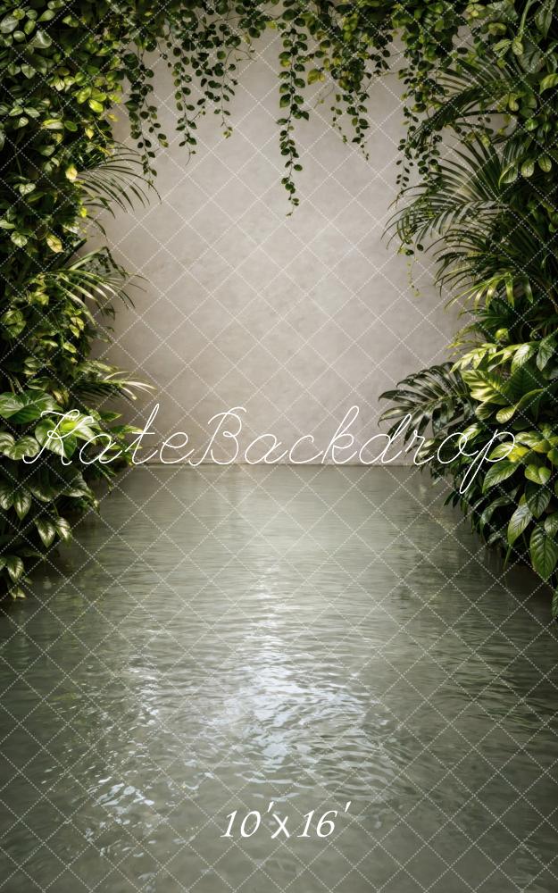 Kate Sweep Jungle Greenery Lake Printed Backdrop Designed by Vertigo Productions