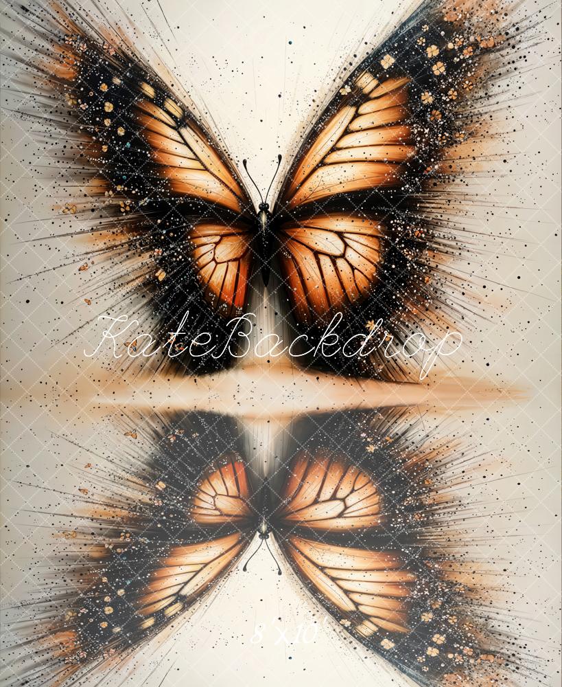 Kate Butterfly Art Abstract Brown Backdrop Designed by Emetselch