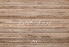 Kate Light Brown Wood Plank Floor Printed Backdrop Designed by Emetselch