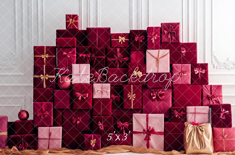 Kate Christmas Gift Boxes Wall Backdrop Designed by Patty Roberts