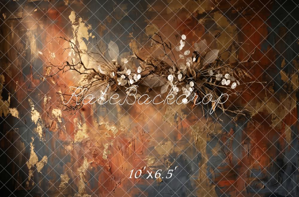 Kate Fall Floral Branch Abstract Printed Backdrop Designed by Patty Roberts