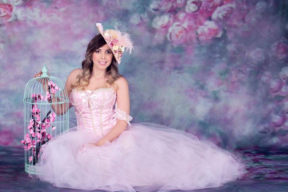 Kate Pink Florals Hand Painting Liked Portrait Photography Backdrops - Katebackdrop