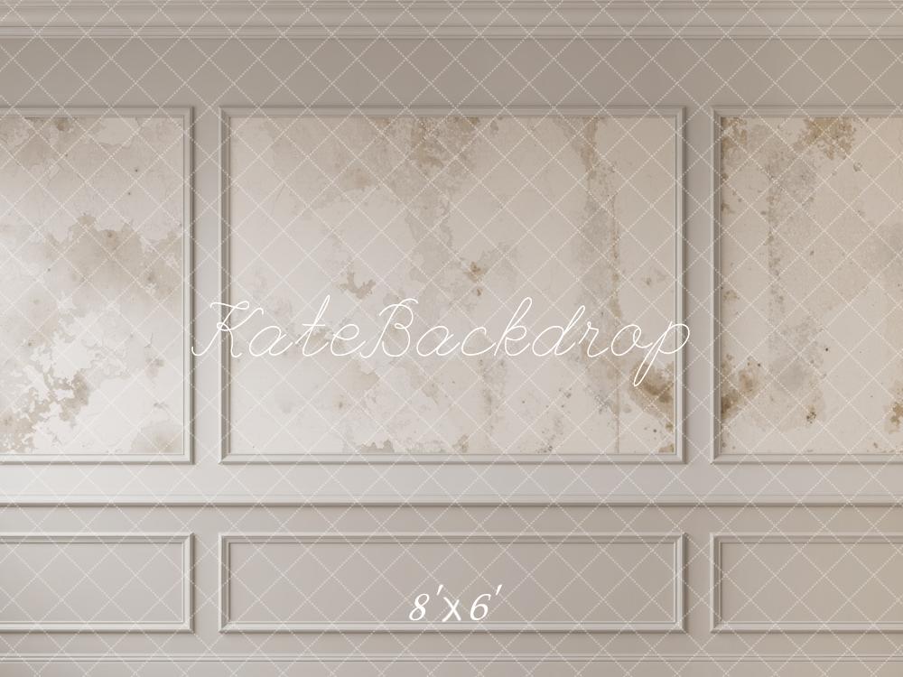 Kate Beige Retro Wall Panel Printed Backdrop Designed by Mini MakeBelieve
