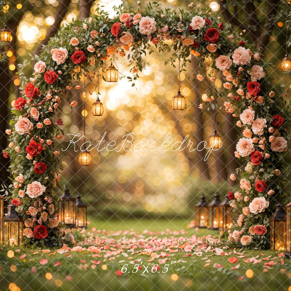 Kate Valentine Lantern Flower Arch Backdrop Designed by Emetselch