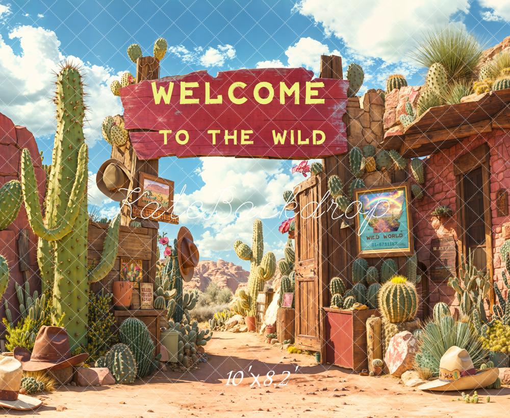 Kate Adventure Wild West Desert Cactus Cowboy Backdrop Designed by Emetselch