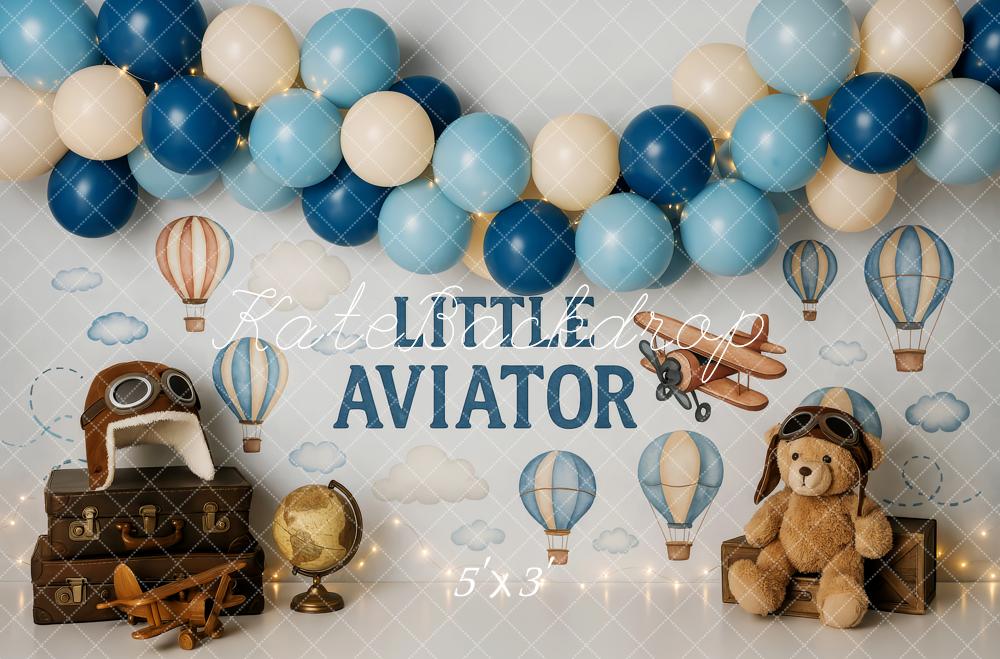 Smash Cake Piccolo Aviatore Sfondo Mongolfiera Disegnato da Patty Roberts