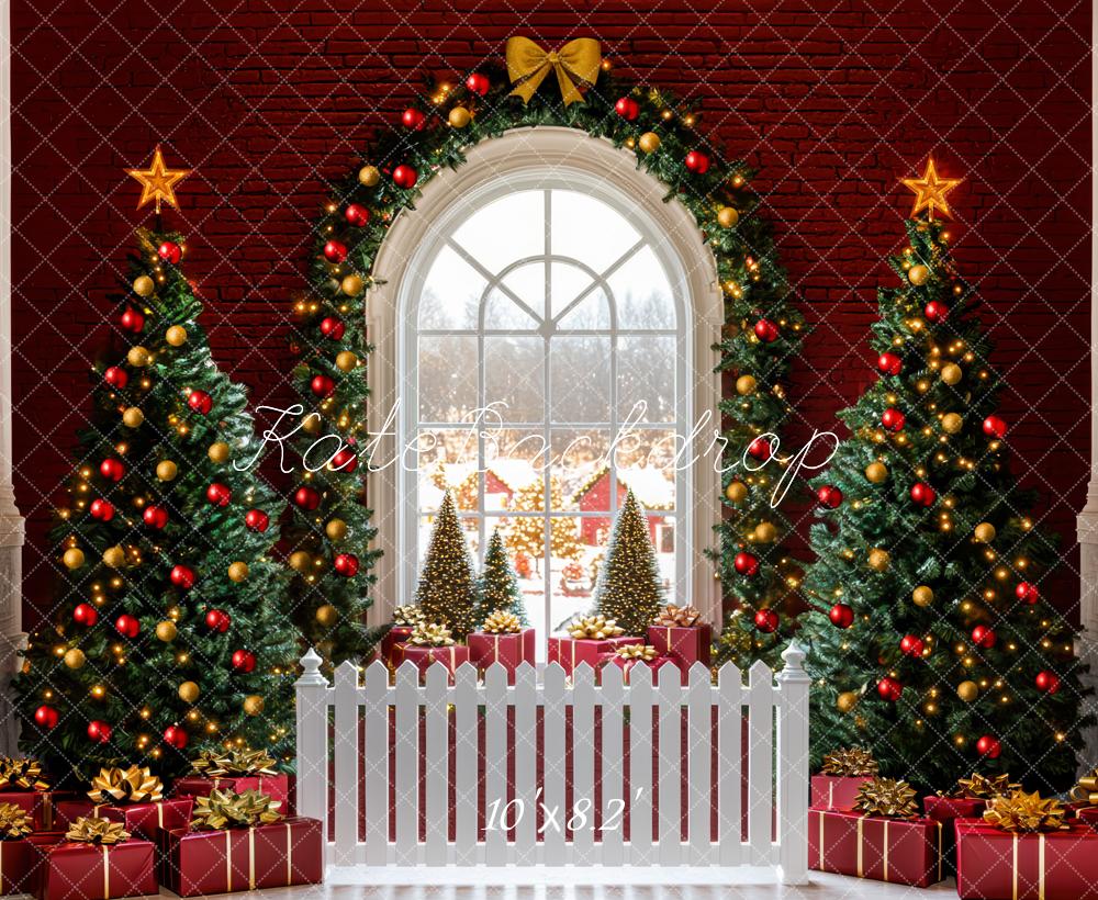 Kate Christmas Tree Arch Window Garland Fence Backdrop Designed by Mini MakeBelieve