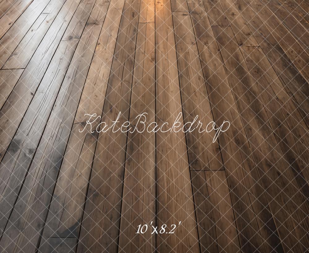 Kate Brown Wood Floor Printed Backdrop Printed Backdrop Designed by Kate Image