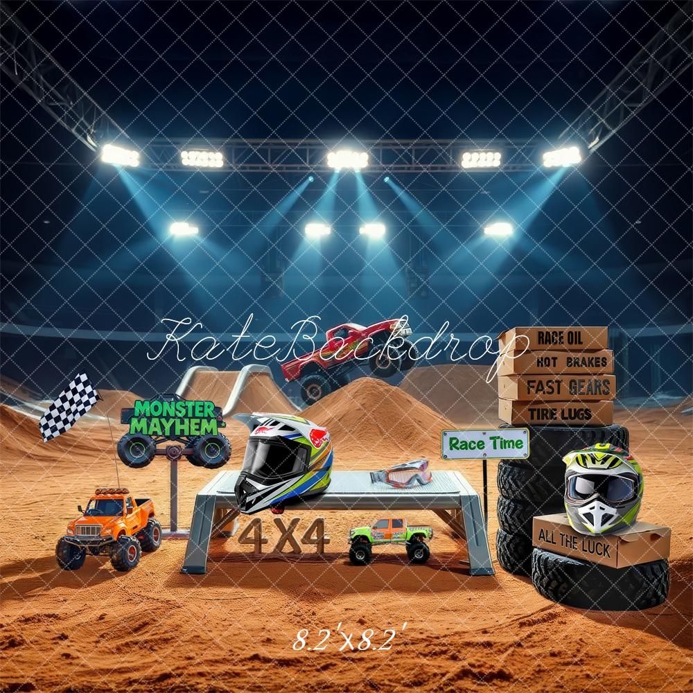 Kate Sports Racing Car Helmet Backdrop Designed by Laura Bybee