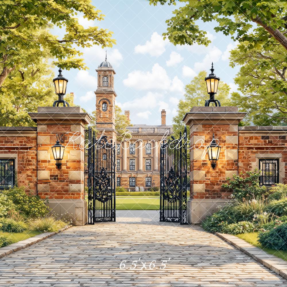 Kate Brick Wall Gate and Manor Backdrop Designed by Chain Photography