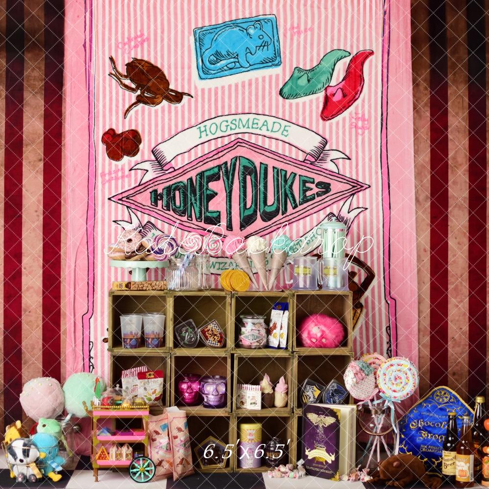 Kate Wizard Candy Shop Pink Backdrop Designed by Mandy Ringe Photography