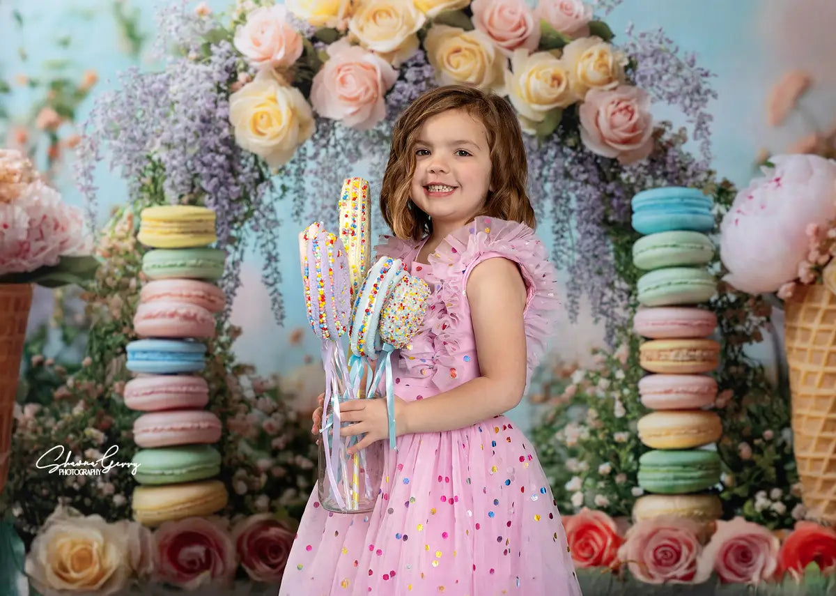 Kate Cake Smash Flower Arch Macaron Sweet Backdrop Designed by Mini MakeBelieve
