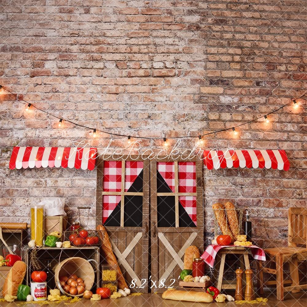 Cake Smash de Pasta Italiana de Cumpleaños Rustic Backdrop Designed by Mandy Ringe Photography