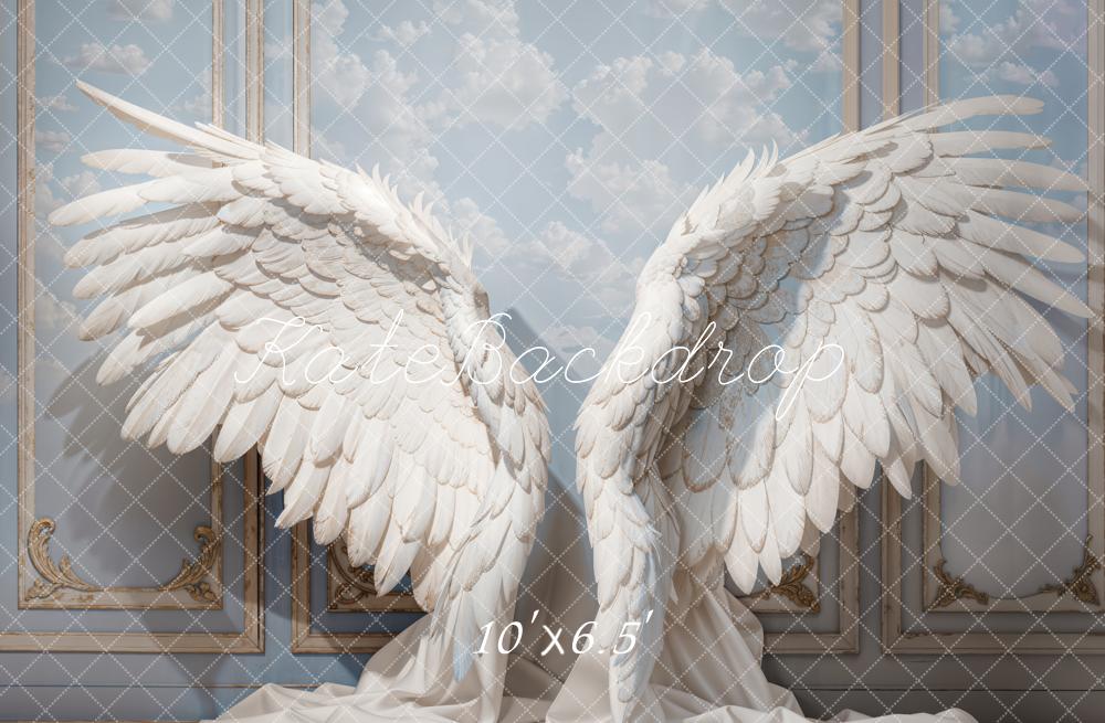 Fantasy Angel Wings Vintage Wall Backdrop Designed by Emetselch