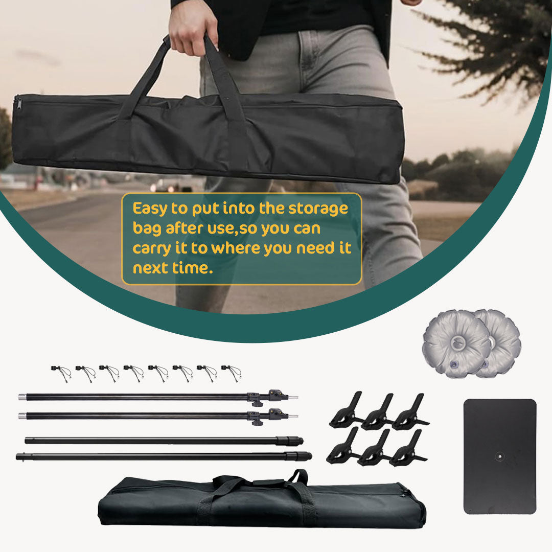 Marco de equipo telescópico ajustable para soporte de fondo fotográfico Display Stand.