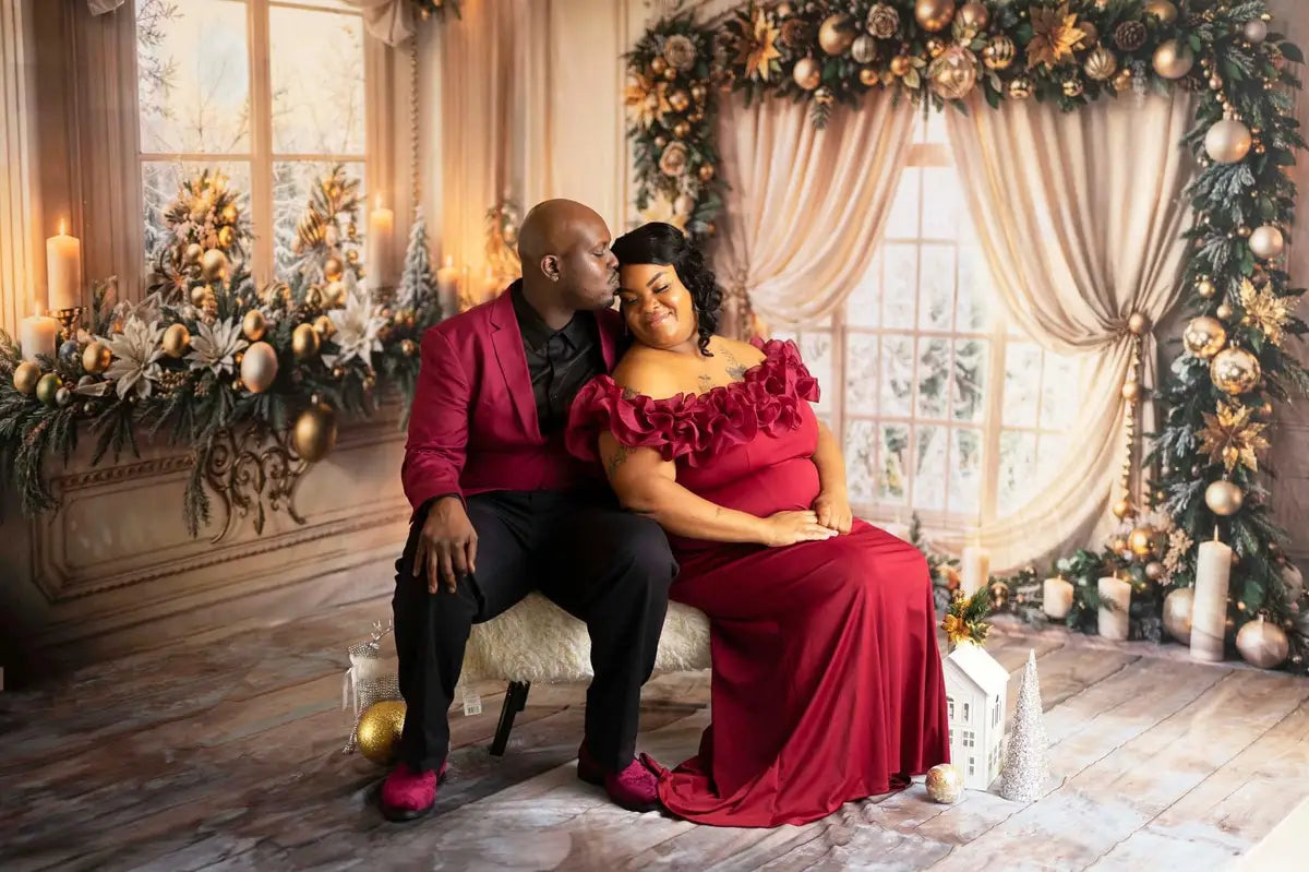 Kate Christmas Vintage White Arched Window Room Set