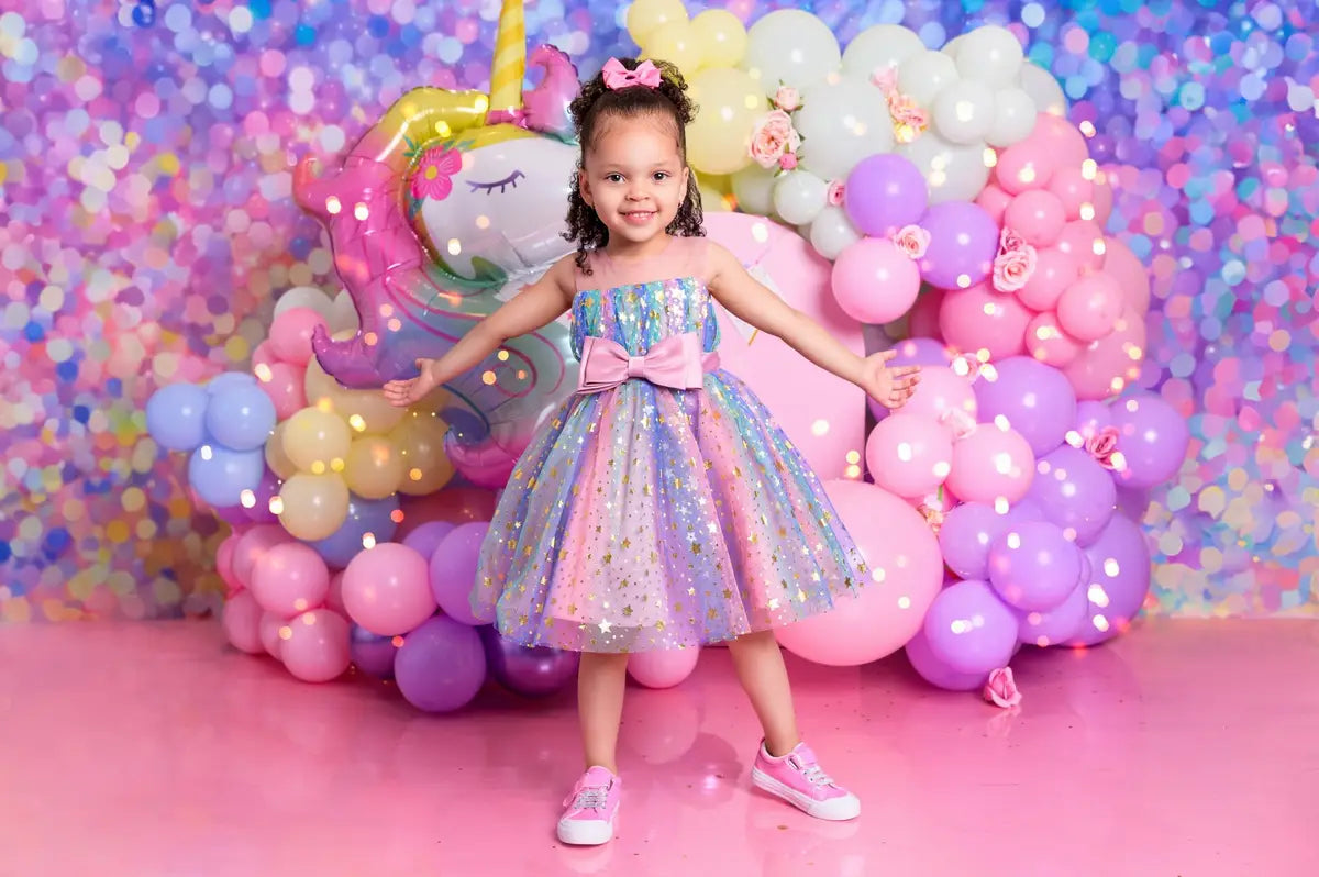 Fantasy Bokeh Kleurrijke Stippen Foto Achtergrond Ontworpen door Chain Photography