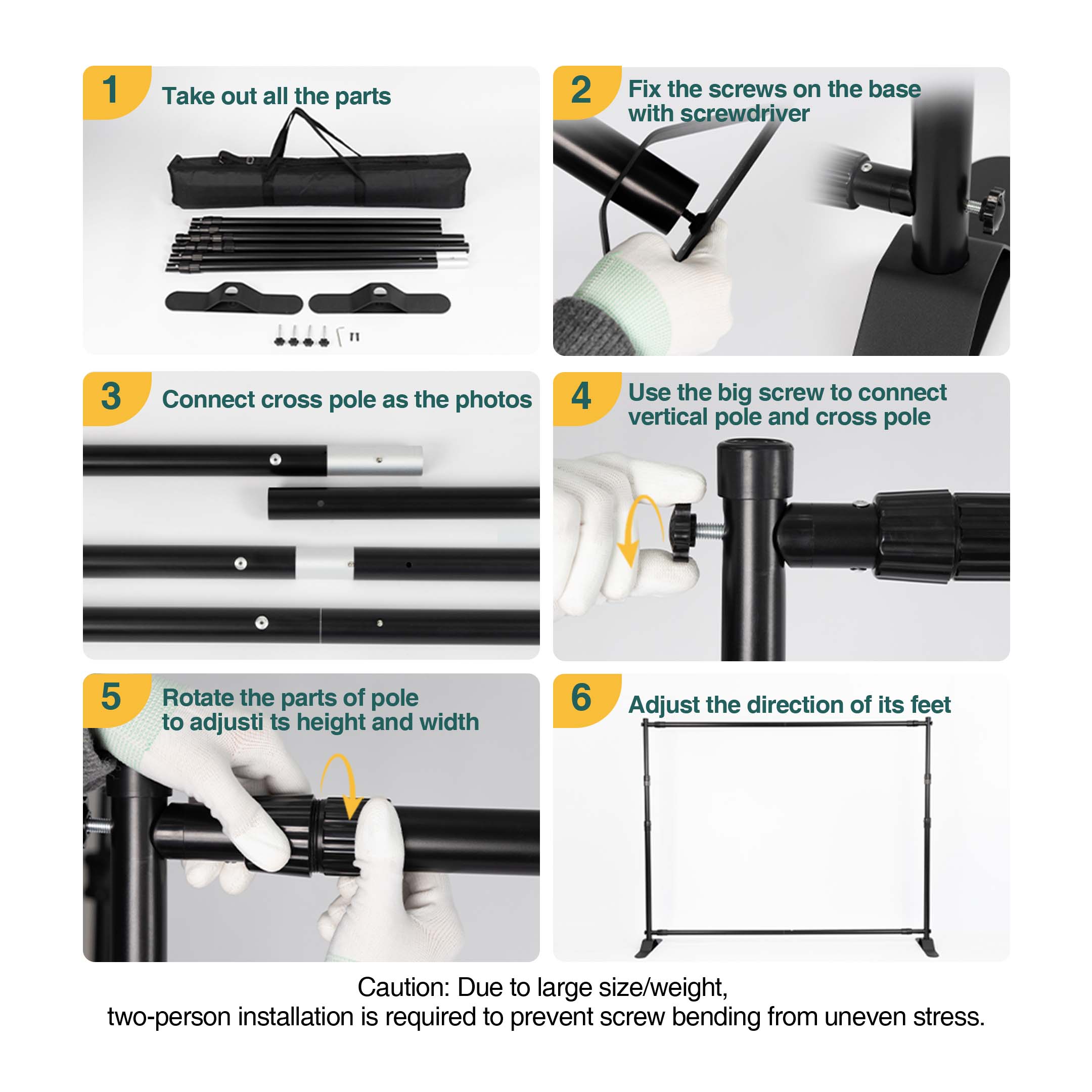 Kate Heavy-duty 10*8ft Dual-bar Adjustable Photographic Backdrop and Seamless Paper Display Stand