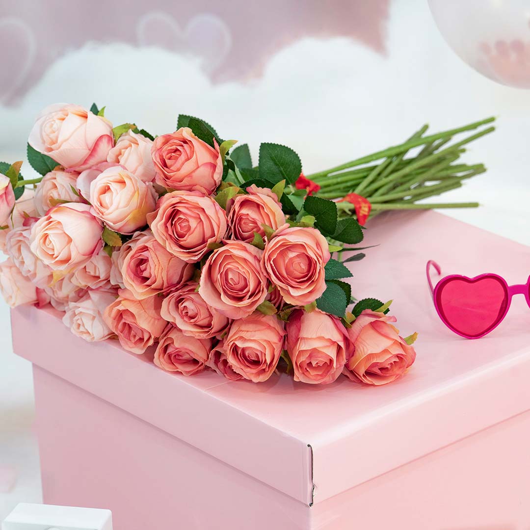 Valentine's Pink Candy House Foto Achtergrond Designed by Mini MakeBelieve