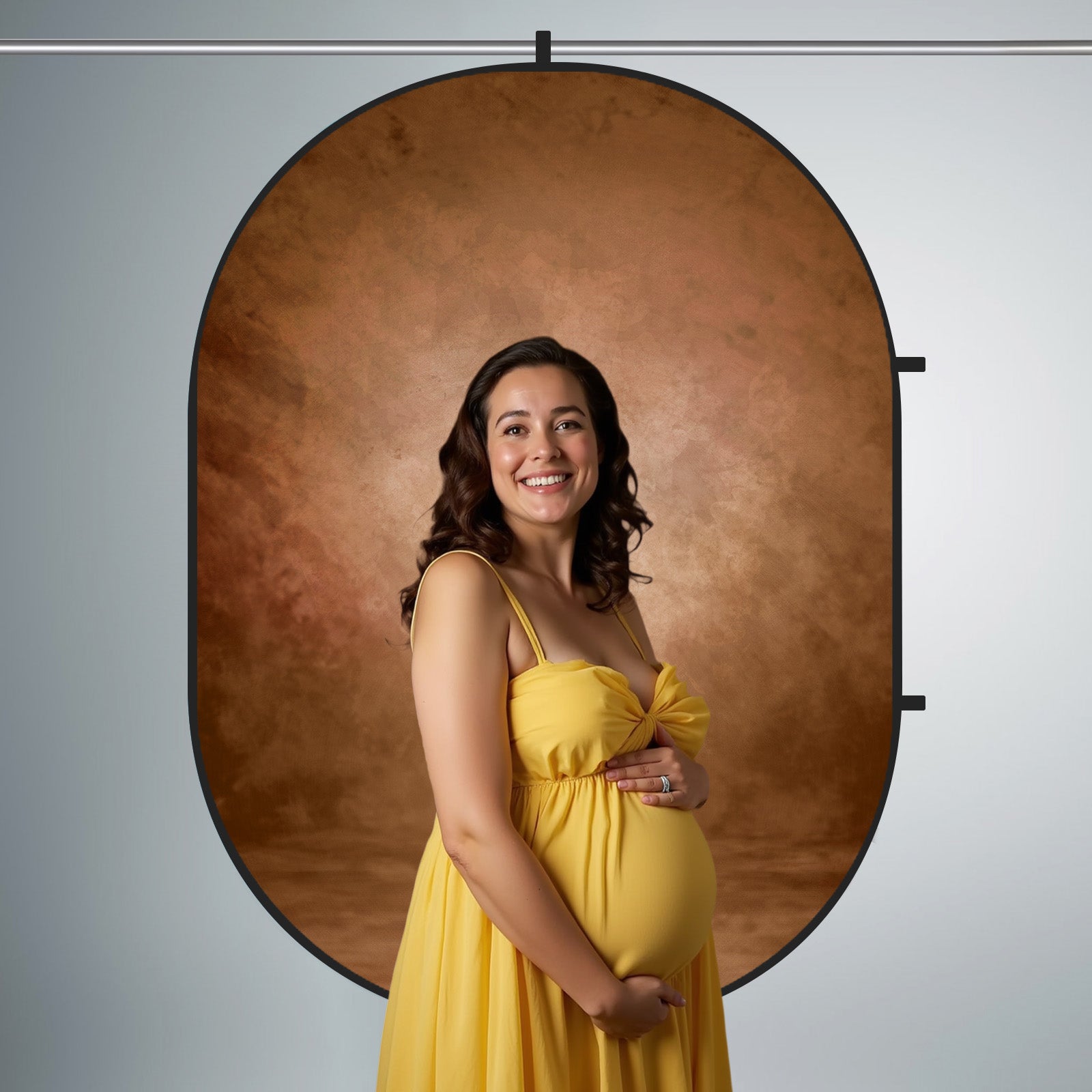 RTS Kate Abstract Gray / Brown Microfiber Collapsible Backdrop for Photography 5X6.5ft(1.5x2m) (US & CA Only)
