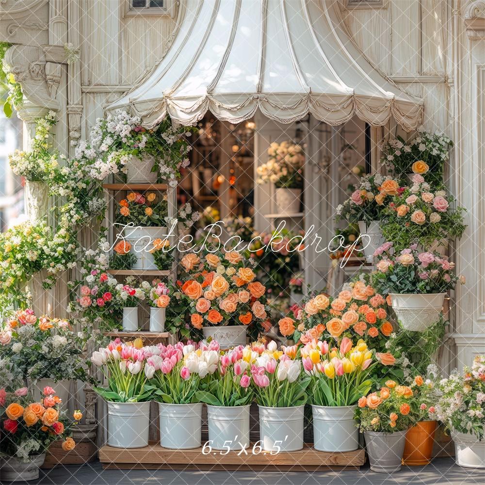 Negozio di Fiori Primaverili Sfondo Floreale Designed by Mini MakeBelieve