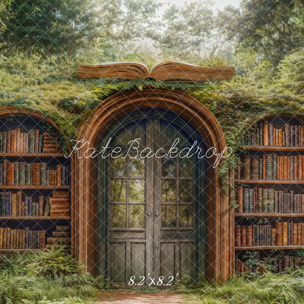 Puerta de arco de fondo de fantasía de regreso a la escuela diseñada por Emetselch