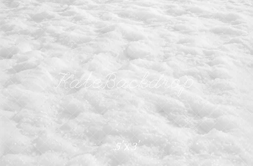 Kate White Snowy Ground Texture Printed Backdrop Designed by Kate Image