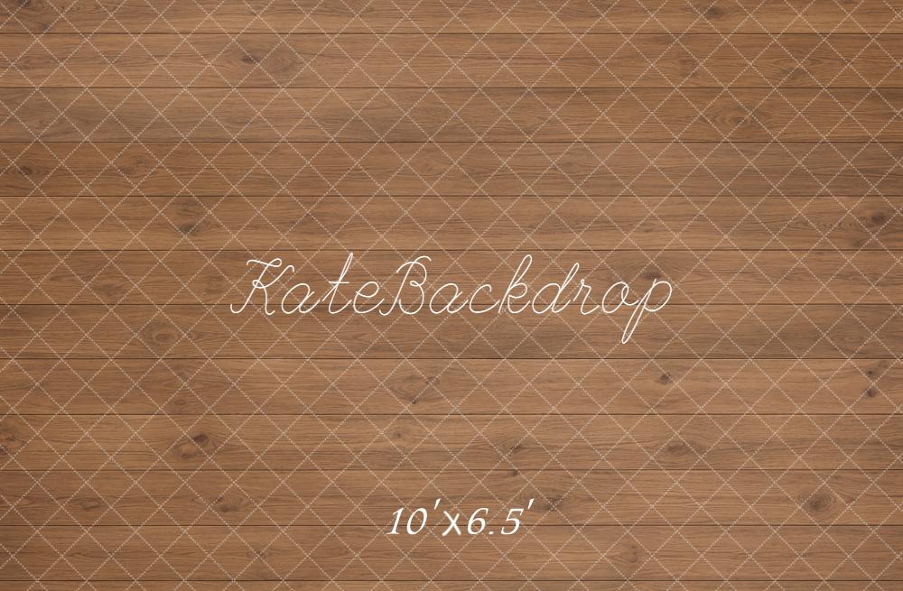 Kate Brown Wood Plank Floor Printed Backdrop Designed by Kate Image