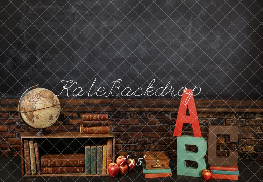Kate Graduation School Chalkboard Globe Classroom Backdrop Designed by Emetselch