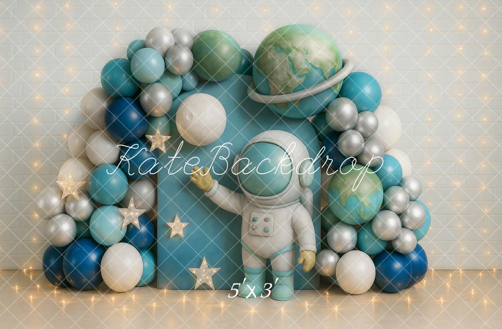 Cake Smash Ruimte Astronaut Ballon Foto Achtergrond Designed by Ashley Paul