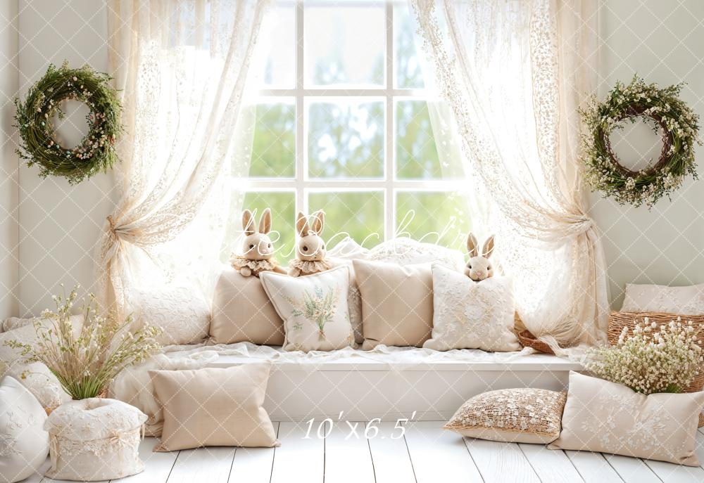 Kate Easter Bunny Window Sofa White Backdrop Designed by Emetselch