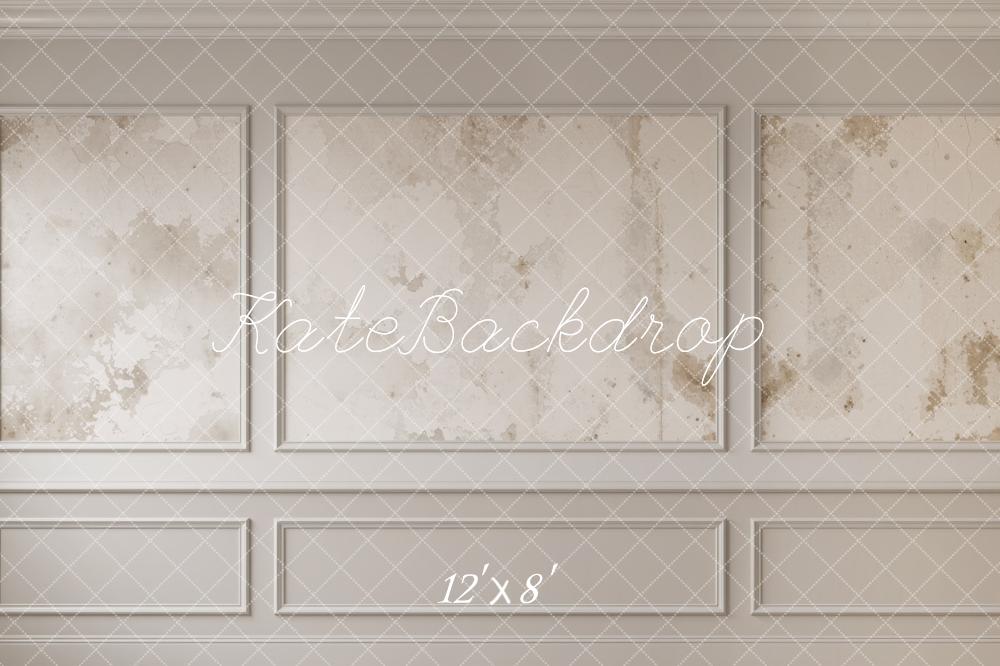 Kate Beige Retro Wall Panel Printed Backdrop Designed by Mini MakeBelieve