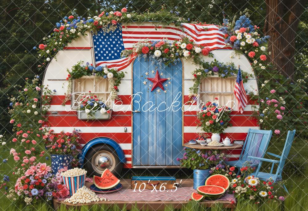 Día de la Independencia Camper Fondo de Sandía