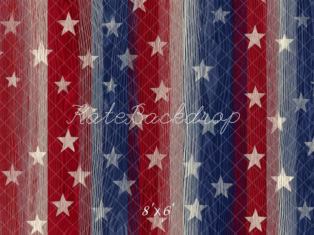 Kate Independence Day Red Blue White Stars Stripes Abstract Texture Backdrop Designed by Angela Miller