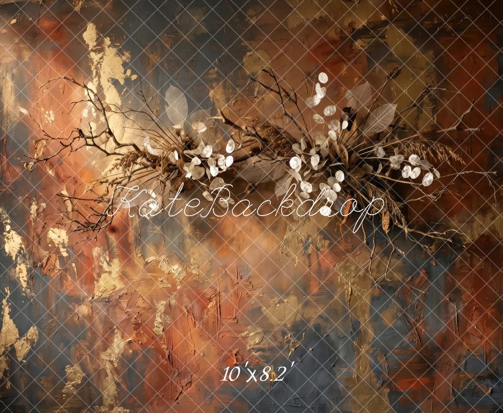 Kate Fall Floral Branch Abstract Printed Backdrop Designed by Patty Roberts