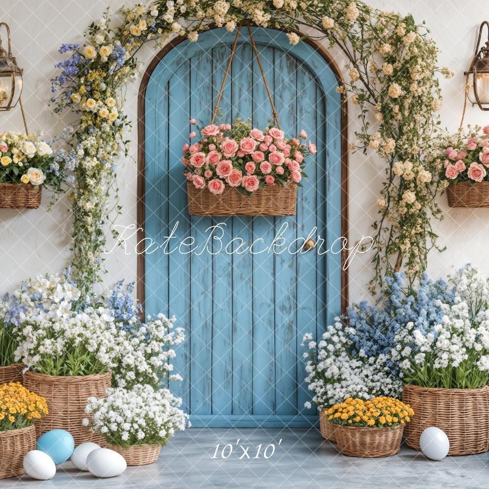 Kate Easter Spring Flower Arch Doorway Backdrop Designed by Emetselch