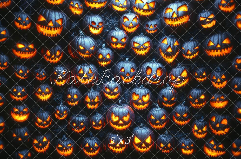 Kate Halloween Pumpkin Lantern Wall Backdrop Designed by Mini MakeBelieve