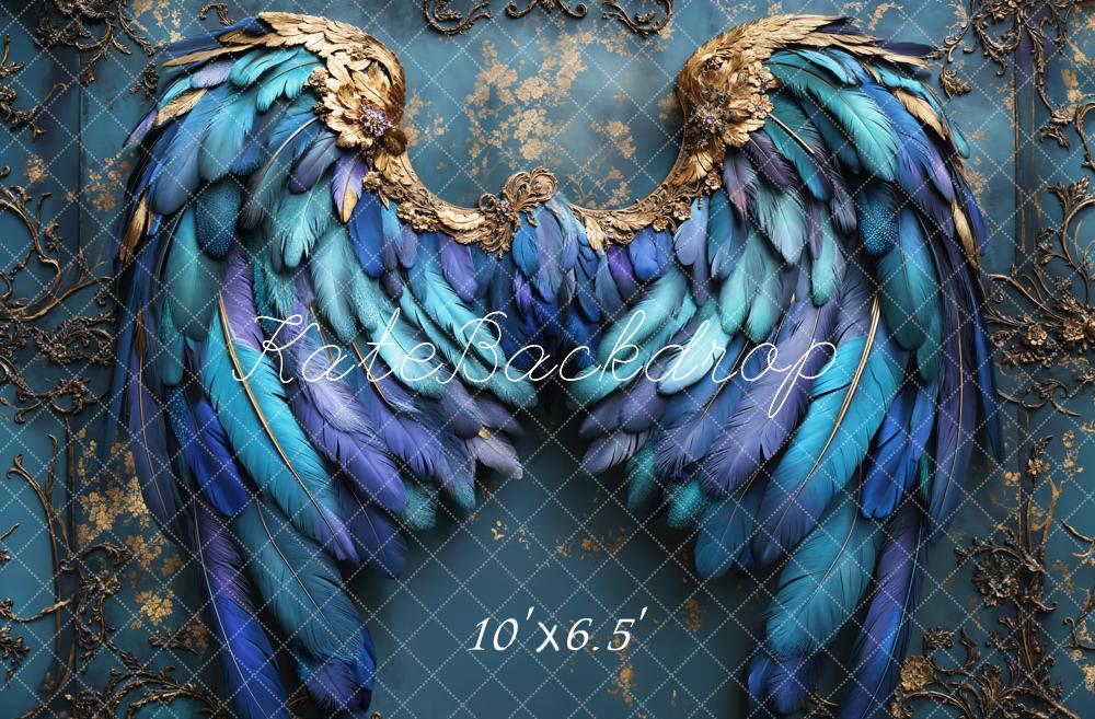 Kate Fantasy Angel Blue Wings Backdrop Designed by Emetselch