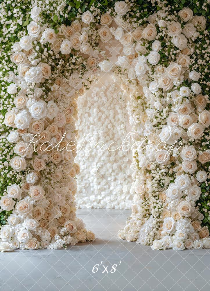 Arco de Fondo de Flores Blancas Elegante Diseñado por Emetselch