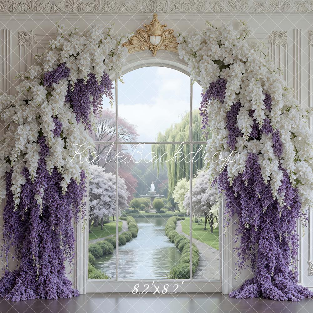 Kate Spring Flower Arch Ornate Window Garden Backdrop Designed by Mini MakeBelieve