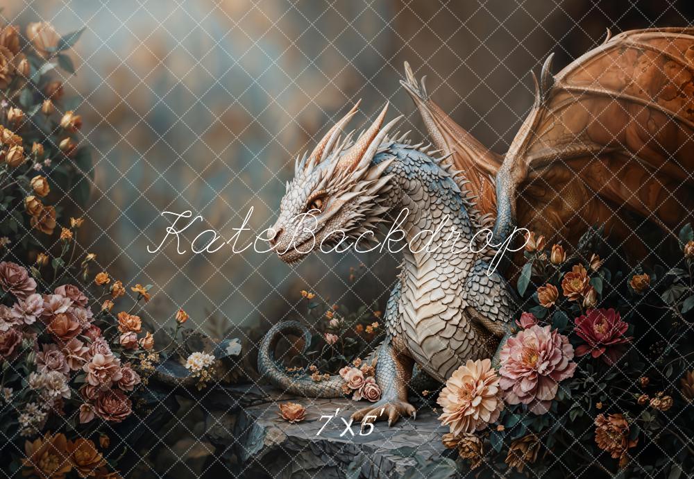 Mehofoto telón de fondo de fantasía con dragón místico