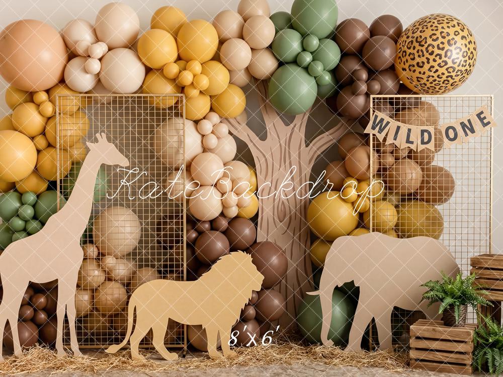TEST Kate Jungle Balloon Arch Safari Animals Printed Backdrop Designed by Patty Roberts