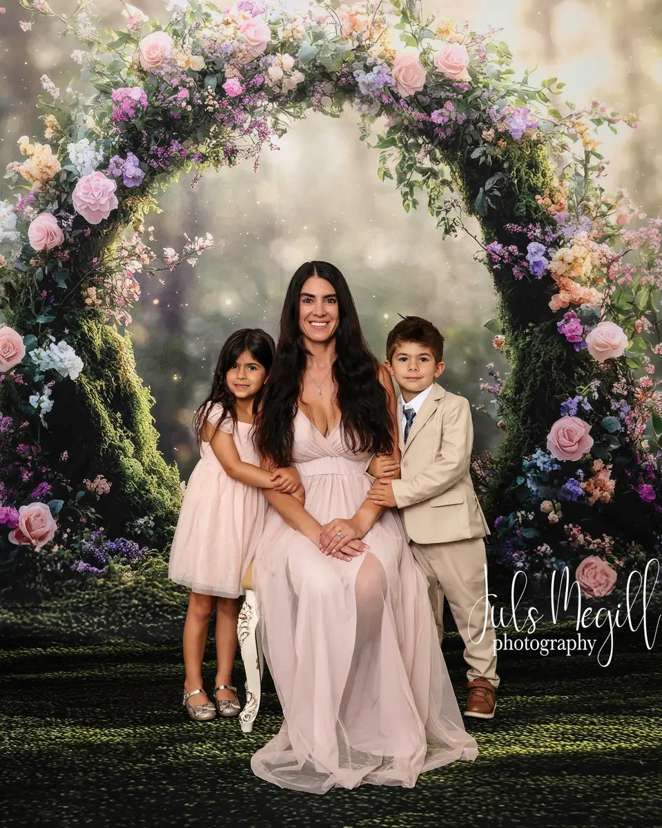 Kate Fantasy Fairy Floral Arch Backdrop Designed by Mini MakeBelieve